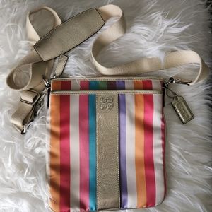 Coach crossbody stripe purse